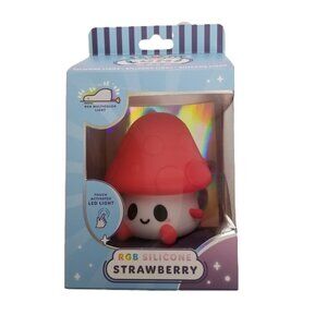 Lumi Pals Strawberry Silicone RGB Night Light Touch Activated Rechargeable Kawai